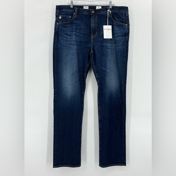 AG Adriano Goldschmied B-Type II Straight Dark Wash Denim Jeans 41 X 36 - Picture 1 of 9